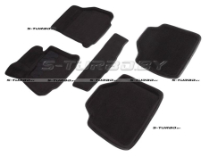 Коврики 3D модельные ворсовые в салон, черные