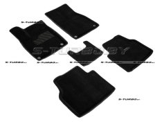 Коврики 3D модельные ворсовые в салон, черные