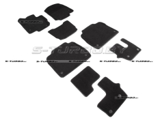 Коврики 3D модельные ворсовые в салон, черные