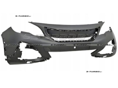 Бампер передний (черный) без отв. под парктроники, для версии с галогенными фарами