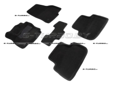 Коврики 3D модельные ворсовые в салон, черные