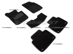 Коврики 3D модельные ворсовые в салон, черные