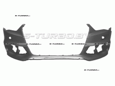 Бампер передний (грунтованный) без отв. под парктроники, с отв. под омыватели, для S-LINE