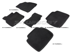Коврики 3D модельные ворсовые в салон, черные