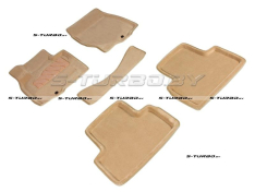 Коврики 3D модельные ворсовые в салон, бежевые