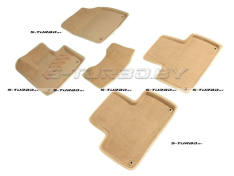 Коврики 3D модельные ворсовые в салон, бежевые