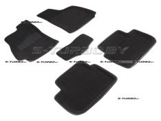 Коврики 3D модельные ворсовые в салон, черные