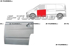 Дверь передняя (левая) наружная часть, до стекла (без отв. под молдинг) заводской штамп