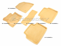 Коврики 3D модельные ворсовые в салон, бежевые