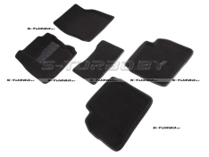 Коврики 3D модельные ворсовые в салон, черные