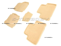 Коврики 3D модельные ворсовые в салон, бежевые