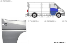Дверь передняя (правая) наружная часть, до стекла, заводской штамп