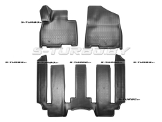 Коврики модельные полиуретановые в салон (высокий борт), 8 мест