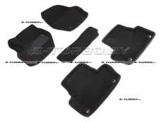 Коврики 3D модельные ворсовые в салон, черные