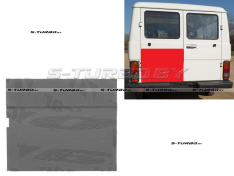 Дверь задняя (левая) распашная, нижняя наружная часть, высота 55 см, заводской штамп