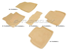 Коврики 3D модельные ворсовые в салон, бежевые