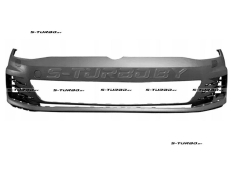 Бампер передний (грунтованный) с отв. под омыватели, без отв. под парктроники, для версии GTI