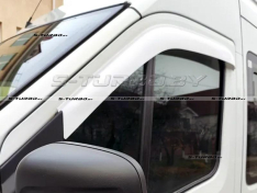 Дефлекторы окон (ветровики) клеящиеся, белые, 2 шт