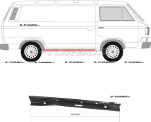Порог (правый) внутренний, 146 см длина, версия без сдвижной двери, заводской штамп