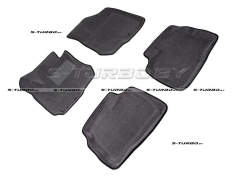Коврики 3D модельные ворсовые в салон, серые