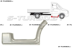 Арка передняя, задняя часть, под дверь (правая) + порог + часть стойки (до первого загиба) бортовой, заводской штамп