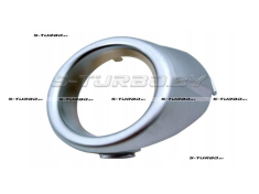 Рамка противотуманной фары (левая) серебряная