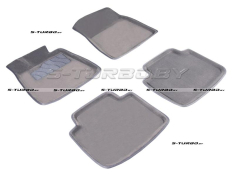 Коврики 3D модельные ворсовые в салон, серые