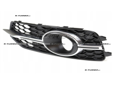 Решетка в бампер (левая) с отв. под противотуманку, с хромом, для версии s-line