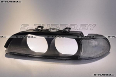 Стекло передней фары (левое) с белым поворотом, без внутренних стекол