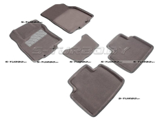 Коврики 3D модельные ворсовые в салон, серые