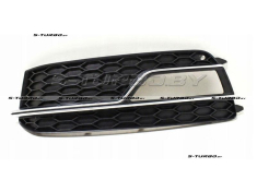 Решетка в бампер (левая) с хромом, для версии s-line, usa-type