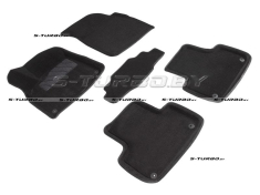 Коврики 3D модельные ворсовые в салон, черные