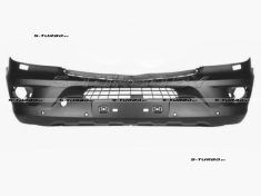 Бампер передний (черный) с отв. под противотуманки, с отв. под омыватели, с отв. под парктроники