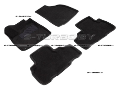 Коврики 3D модельные ворсовые в салон, черные