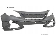 Бампер передний (грунтованный) без отв. под парктроники, для версии с галогенными фарами