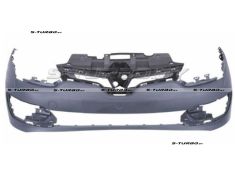 Бампер передний (грунтованный) без отв. под парктроники, с внутренней решеткой и усилителем