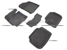 Коврики 3D модельные ворсовые в салон, серые