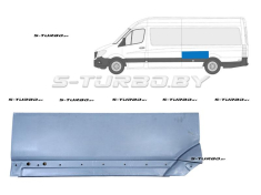Крыло заднее (левое) над колесом, передняя часть, длинная / maxi длинная база, до первой складки, заводской штамп