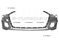 Бампер передний, с отв. под омыватели, с отв. под парктроники, для версии S-LINE