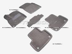 Коврики 3D модельные ворсовые в салон, серые