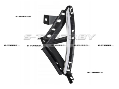 Решетка в бампер (левая) с отв. под противотуманку, с хромом