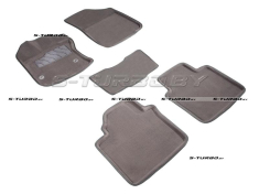 Коврики 3D модельные ворсовые в салон, серые