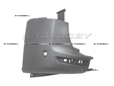 Бампер задний (грунтованный) левая часть, с отв. под парктроник, с креплением модулей ассистента парковки