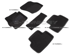 Коврики 3D модельные ворсовые в салон, черные