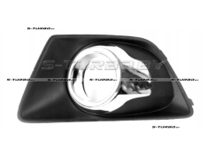 Решетка в бампер (левая) с отв. под противотуманку, с хромом