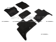 Коврики 3D модельные ворсовые в салон, черные