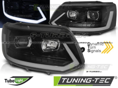 Передние фары LED TUBE LIGHT BLACK T6 LOOK