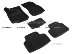 Коврики 3D модельные ворсовые в салон, черные