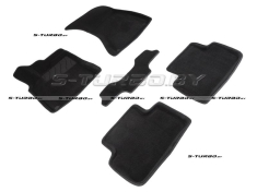 Коврики 3D модельные ворсовые в салон, черные
