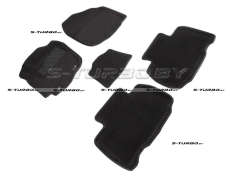 Коврики 3D модельные ворсовые в салон, черные